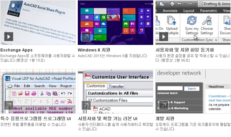 Exchange Apps, Window8 지원, 사용자화 및 지원 파일 동기화, 특수응용프로그램용 프로그래밍 UI, 사용자화 및 확장 가능 리본 UI, 개발 지원